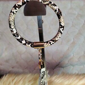 Snakeskin Pattern Keychain Wristlet